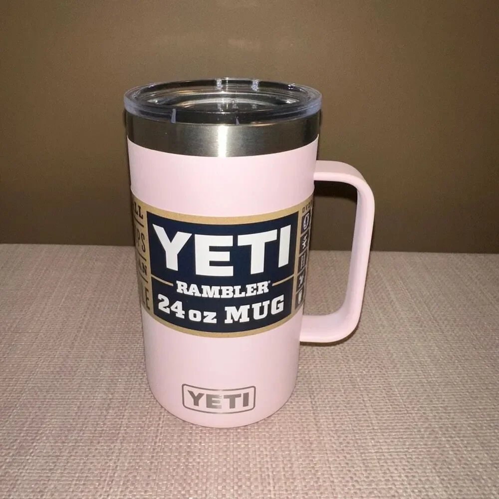 Yeti Rambler Mug 24oz Ice Pink NWT Discontinued and Hard To Find Authentic